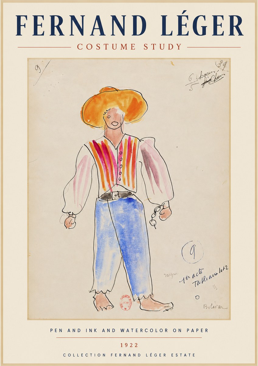 Fernand Léger Costume Study II No5 - Affiche