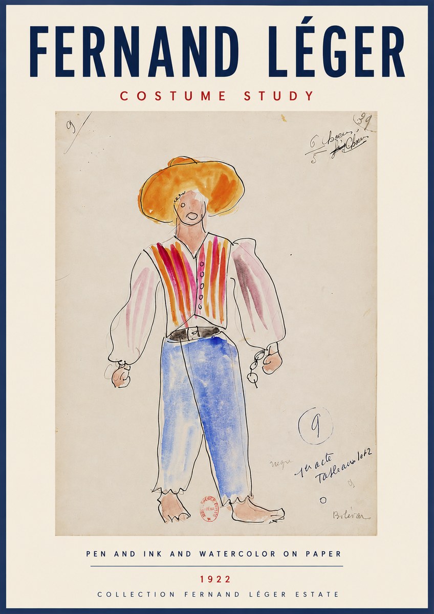 Fernand Léger Costume Study II No6 - Affiche