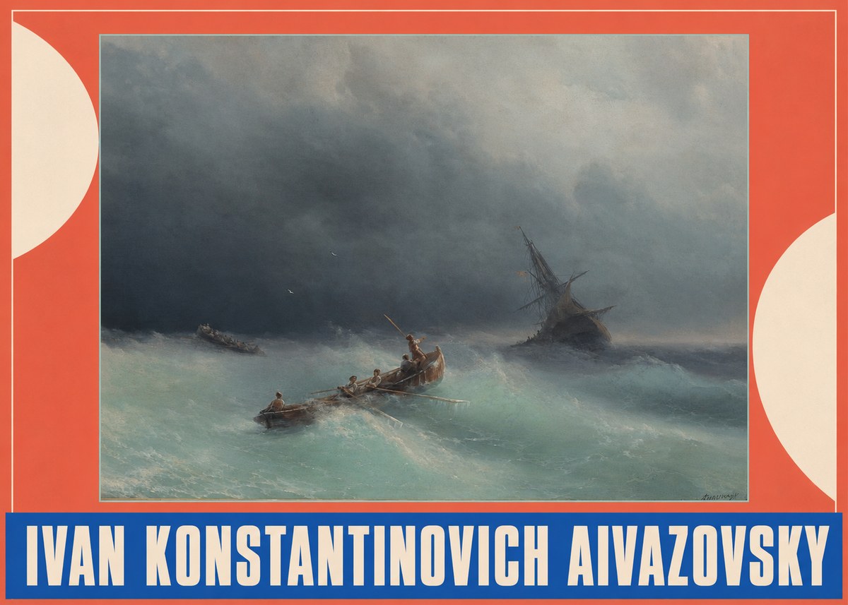 Ivan Konstantinovich Aivazovsky Shipwreck No2 - Affiche