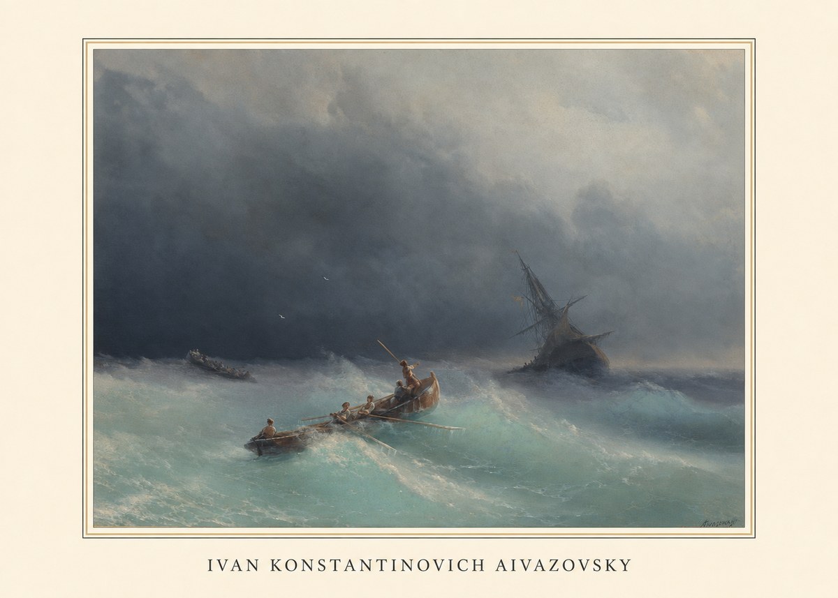 Ivan Konstantinovich Aivazovsky Shipwreck No3 - Affiche