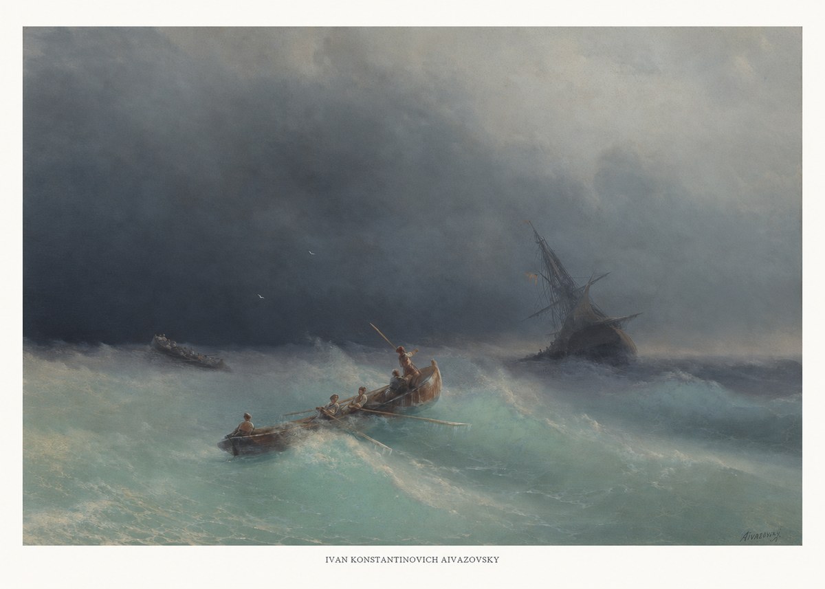 Ivan Konstantinovich Aivazovsky Shipwreck No5 - Affiche