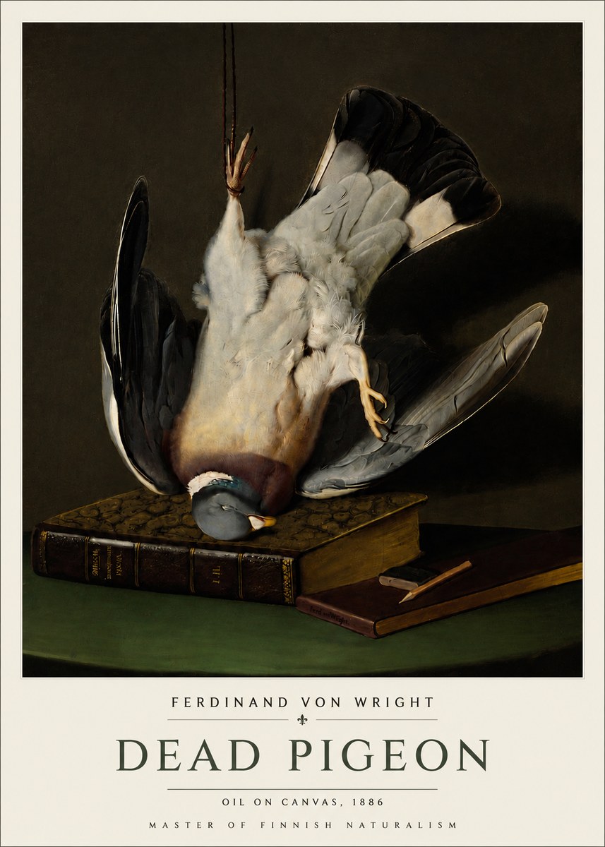Ferdinand von Wright Dead Pigeon No4 - Affiche