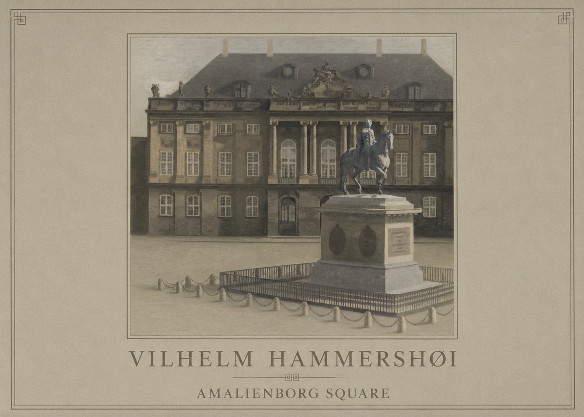 Vilhelm Hammershøi Amalienborg Square II No1 - Affiche