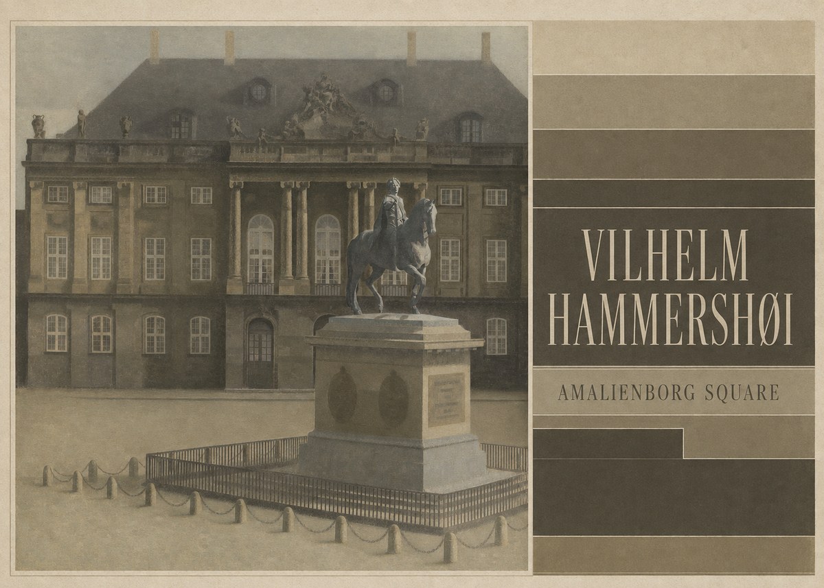 Vilhelm Hammershøi Amalienborg Square II No4 - Affiche