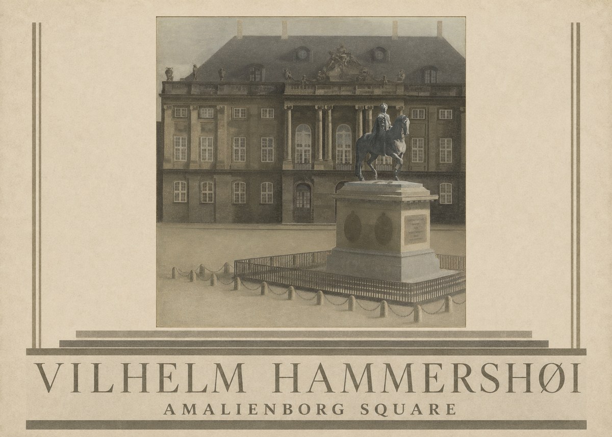 Vilhelm Hammershøi Amalienborg Square II No5 - Affiche