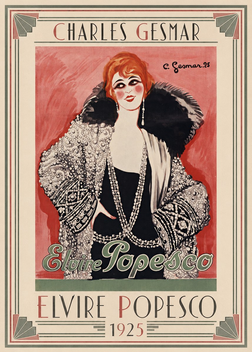 Charles Gesmar Elvire Popesco II No1 - Affiche