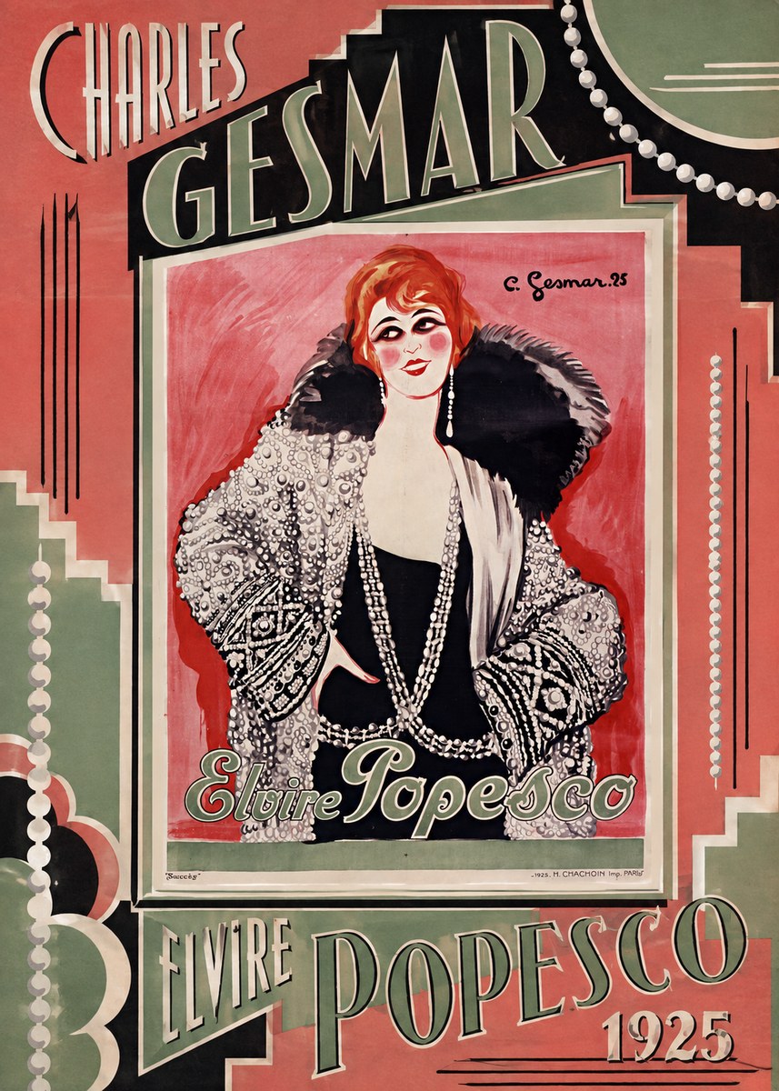 Charles Gesmar Elvire Popesco II No2 - Affiche