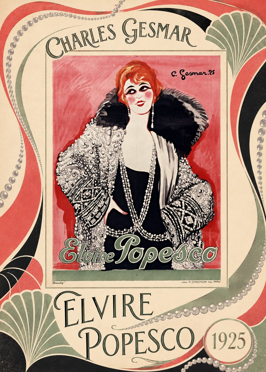 Charles Gesmar Elvire Popesco II No3 - Affiche
