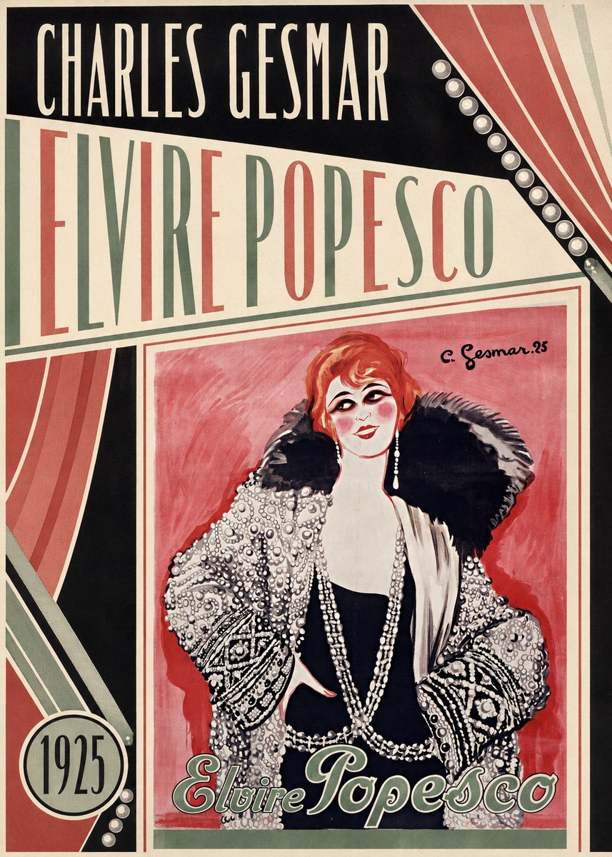 Charles Gesmar Elvire Popesco II No4 - Affiche