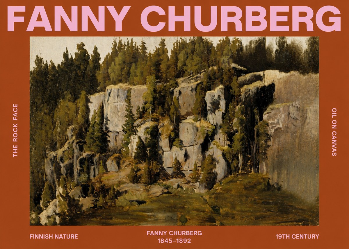 Fanny Churberg The Rock Face No2 - Affiche