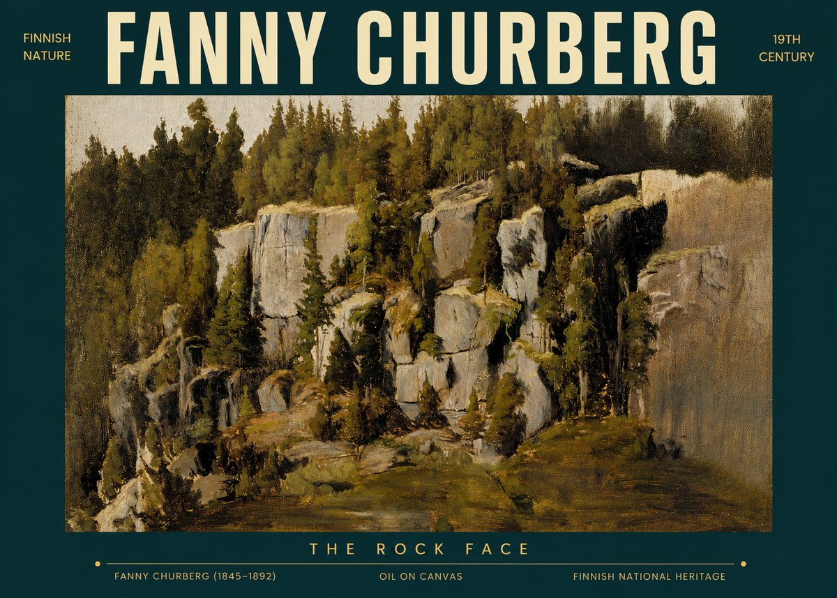 Fanny Churberg The Rock Face No3 - Affiche