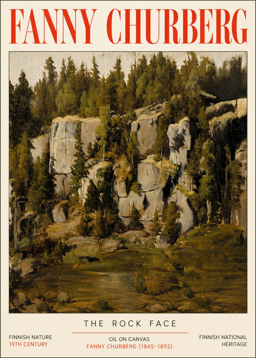 Fanny Churberg The Rock Face No5 - Affiche