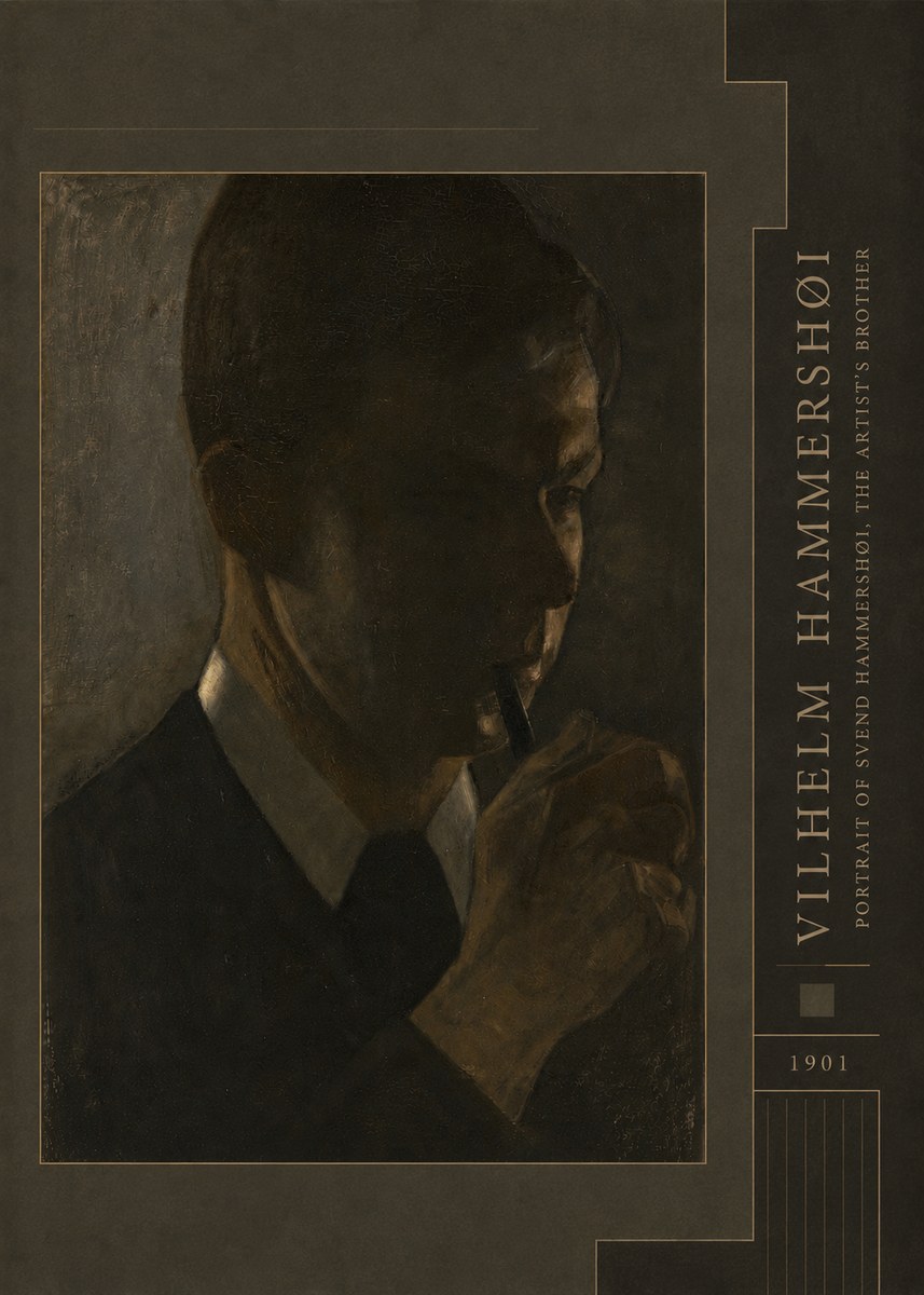 Vilhelm Hammershøi Portrait of Svend Hammershøi, the Artist's Brother No4 - Affiche