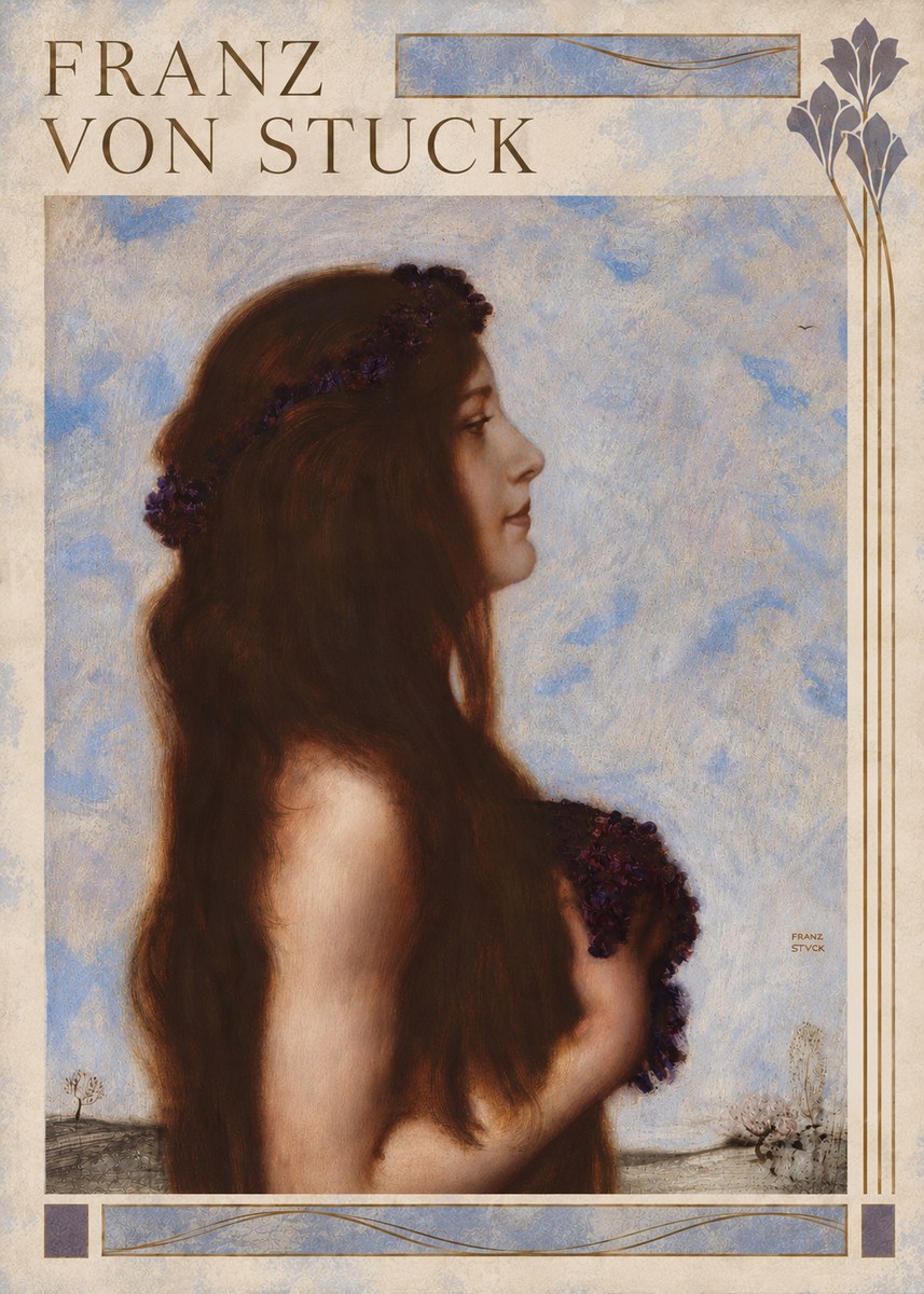 Franz von Stuck Frühlingsreigen No6 - Affiche