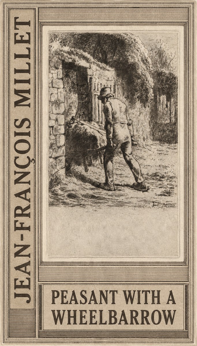 Jean-François Millet Peasant with a Wheelbarrow No2 - Affiche