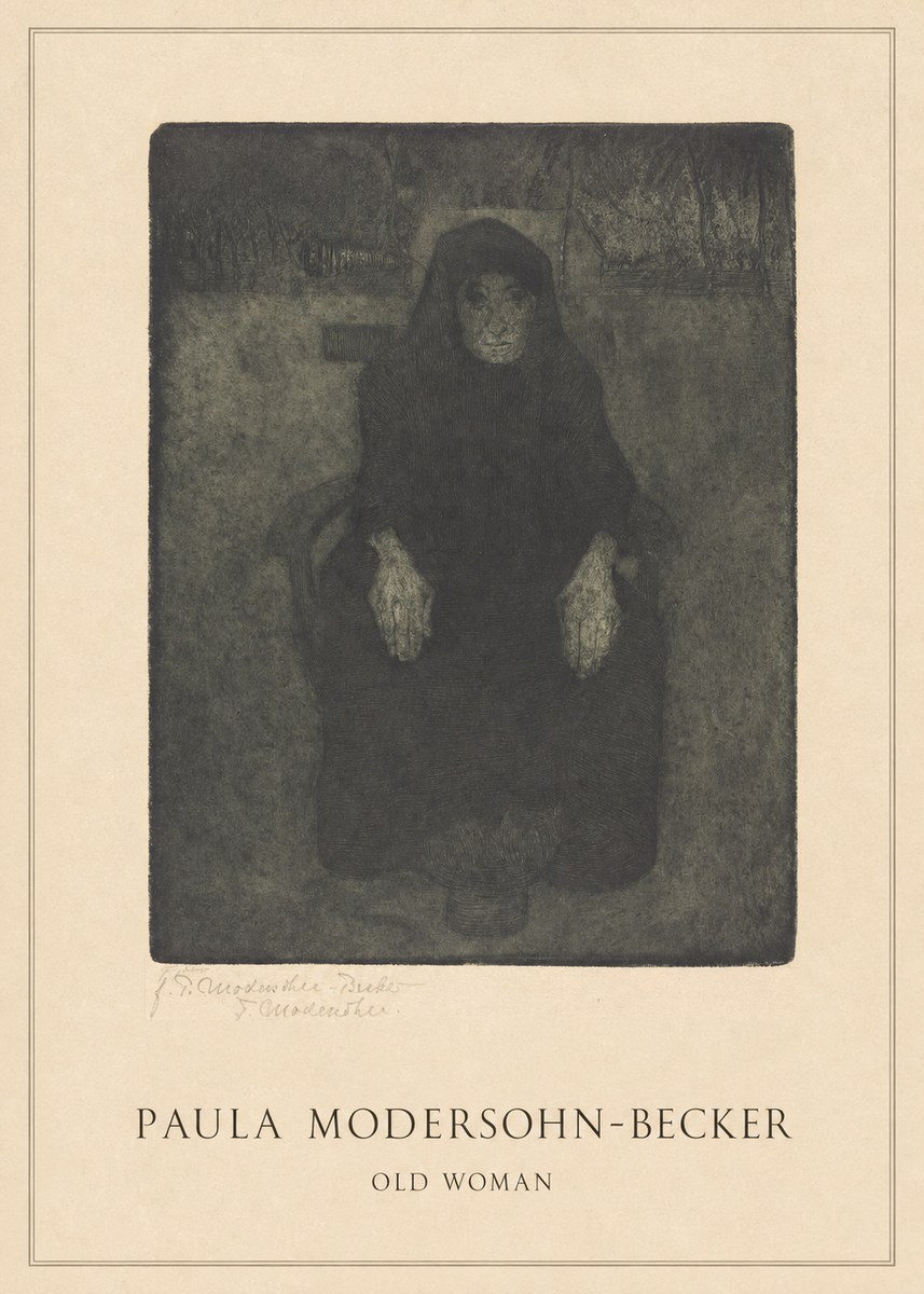Paula Modersohn-Becker Old Woman No4 - Affiche