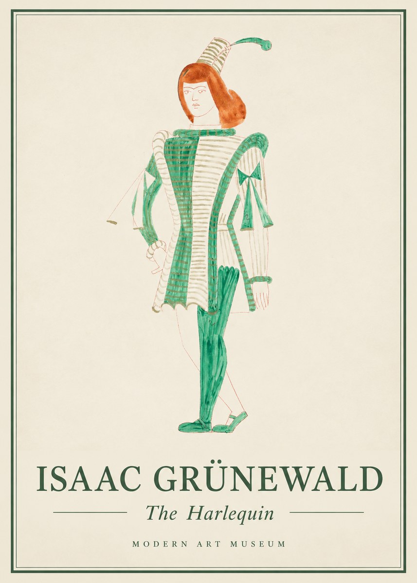Isaac Grünewald The Harlequin No1 - Affiche