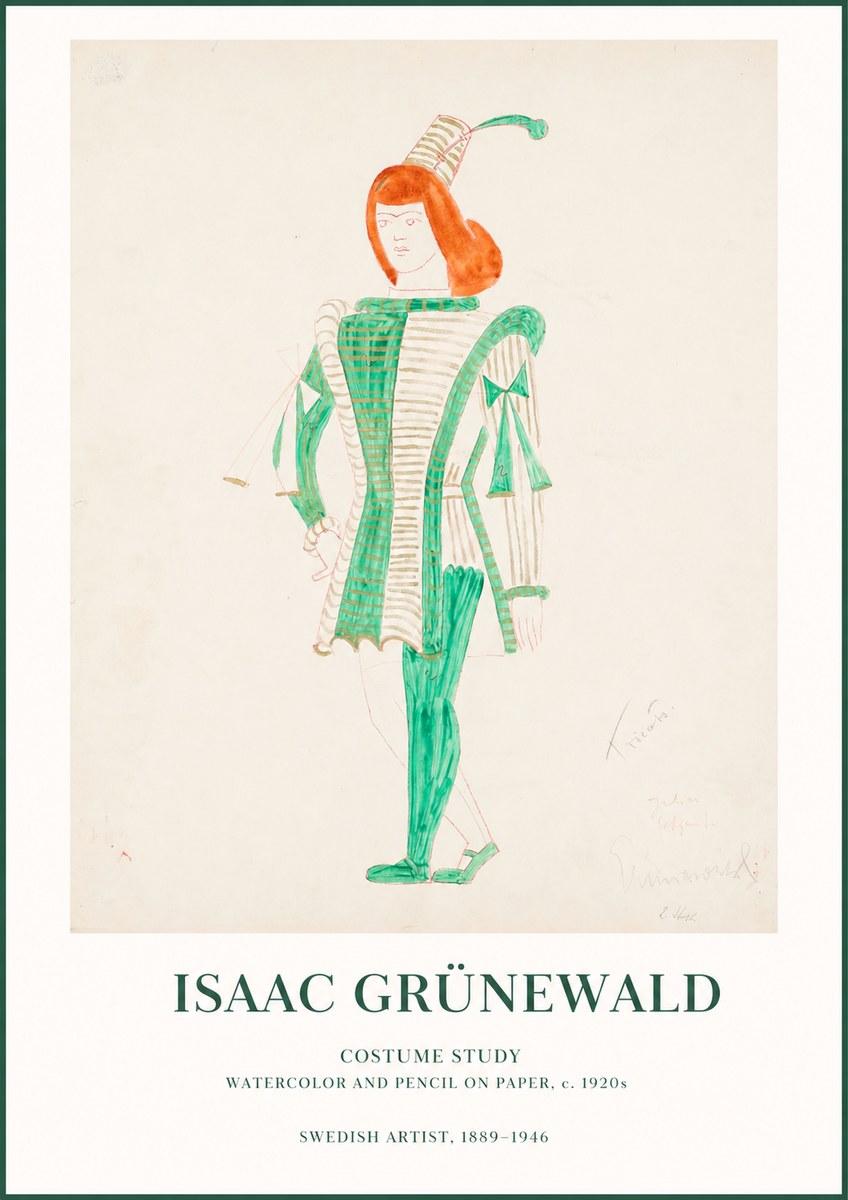 Isaac Grünewald The Harlequin No2 - Affiche