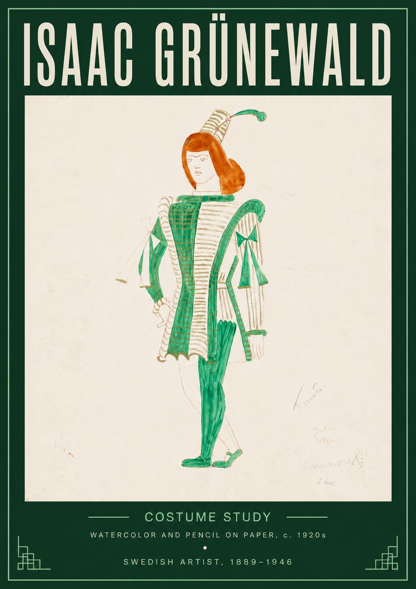 Isaac Grünewald The Harlequin No5 - Affiche