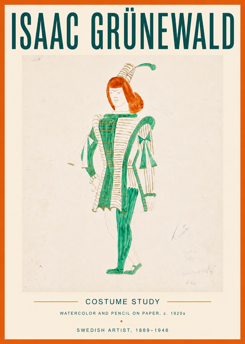 Isaac Grünewald The Harlequin No6 - Affiche