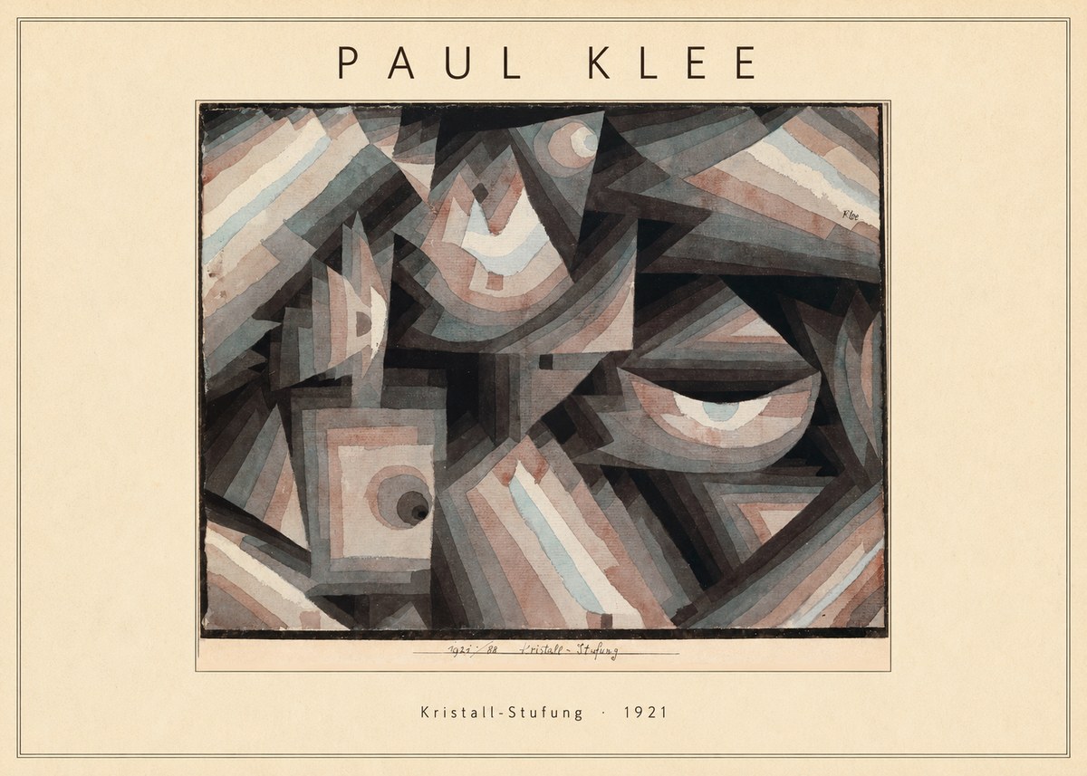 Paul Klee Kristall-stufung I No4 - Affiche