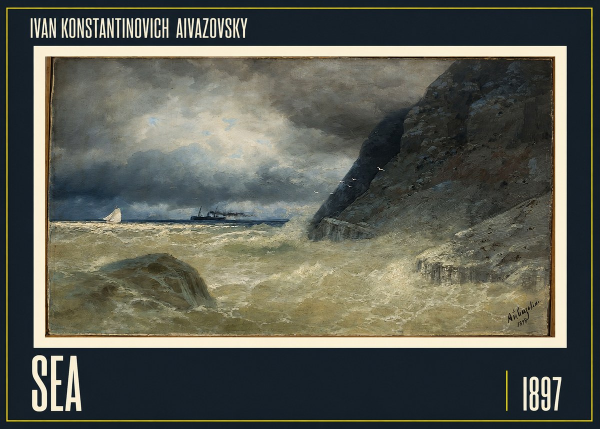 Ivan Konstantinovich Aivazovsky Sea No1 - Affiche