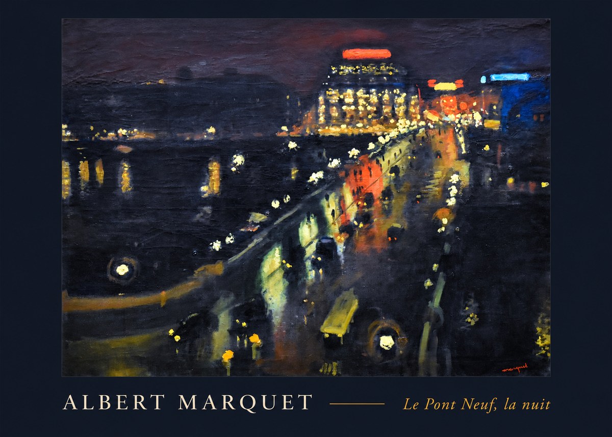 Albert Marquet Le Pont Neuf, La Nuit No2 - Affiche