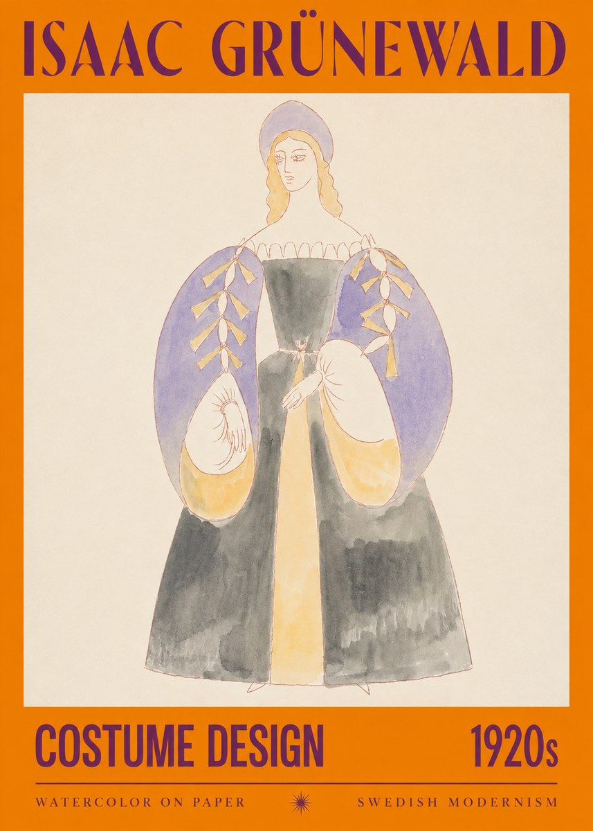 Isaac Grünewald Costume Design XIV No2 - Affiche