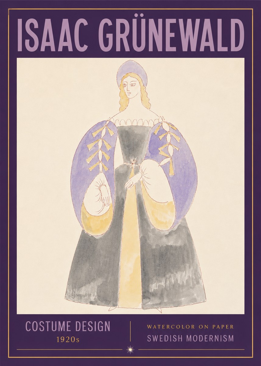Isaac Grünewald Costume Design XIV No3 - Affiche