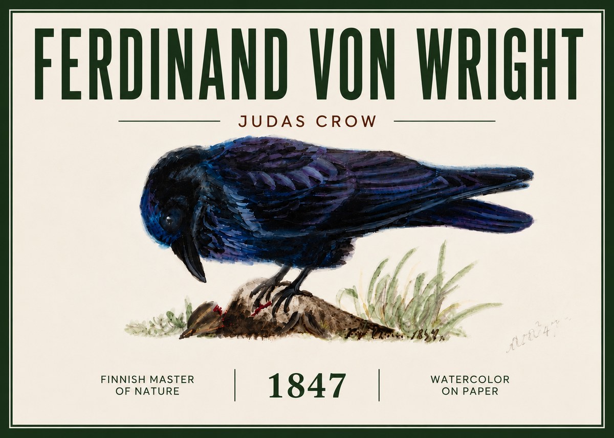 Ferdinand von Wright Judas Crow No4 - Affiche