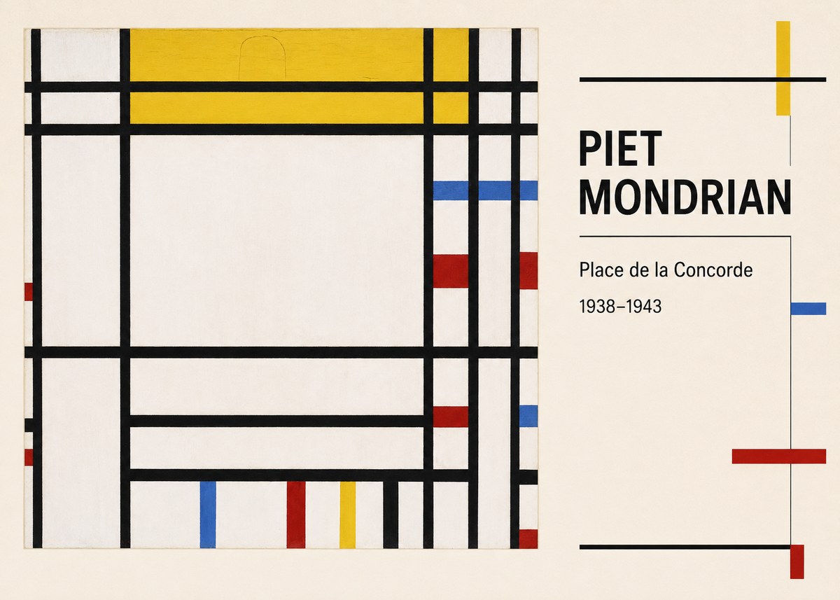 Piet Mondrian Place De La Concorde No2 - Affiche