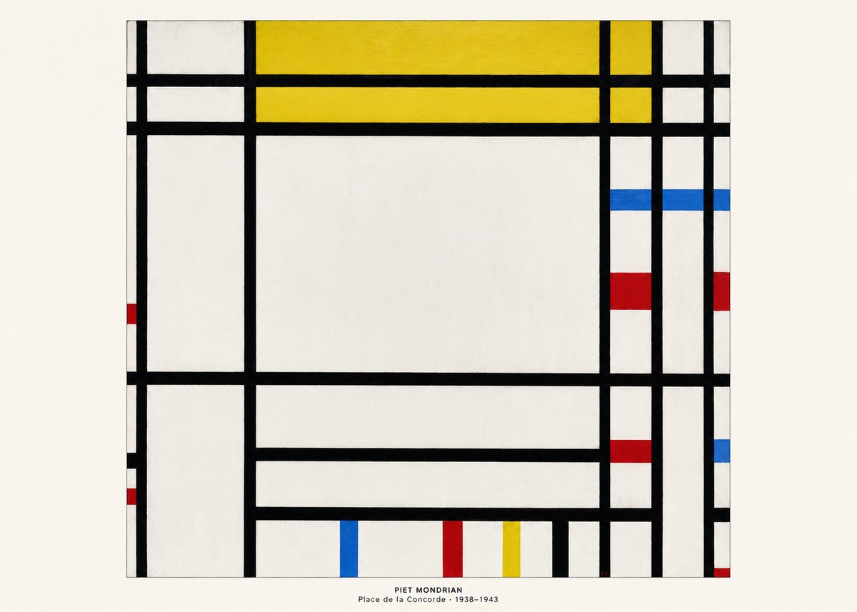 Piet Mondrian Place De La Concorde No5 - Affiche