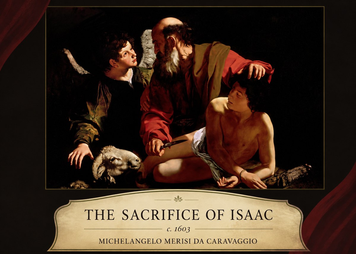 Michelangelo Merisi da Caravaggio The Sacrifice of Isaac III No4 - Affiche