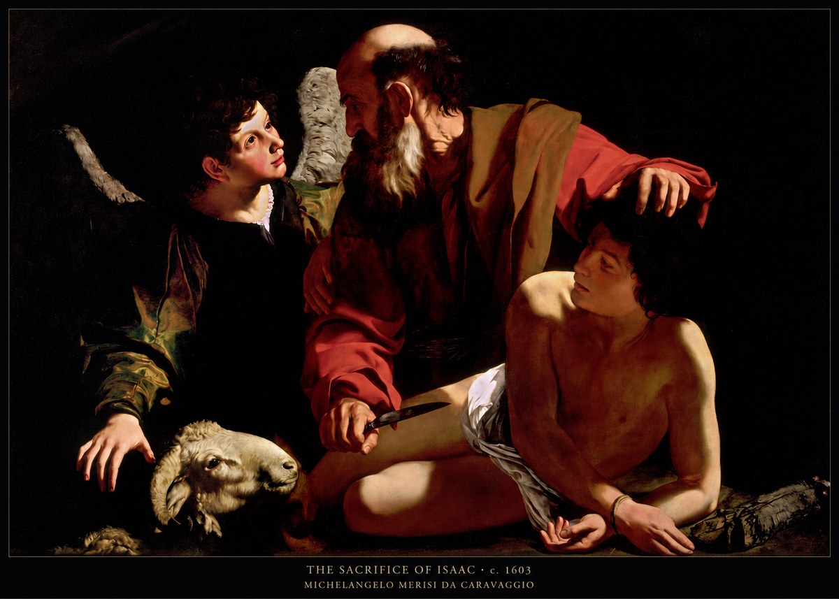 Michelangelo Merisi da Caravaggio The Sacrifice of Isaac III No6 - Affiche