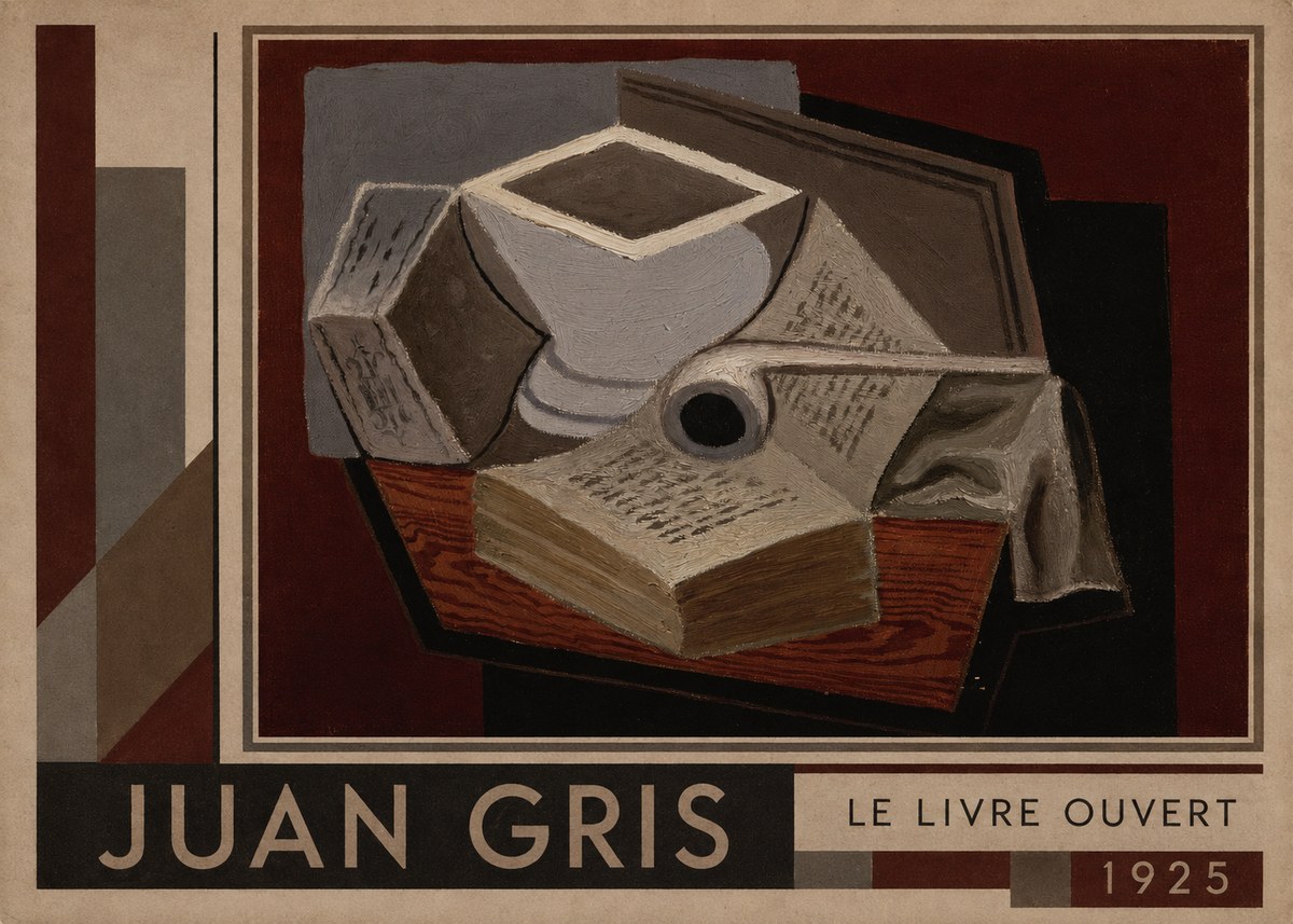Juan Gris Le Livre Ouvert No6 - Affiche