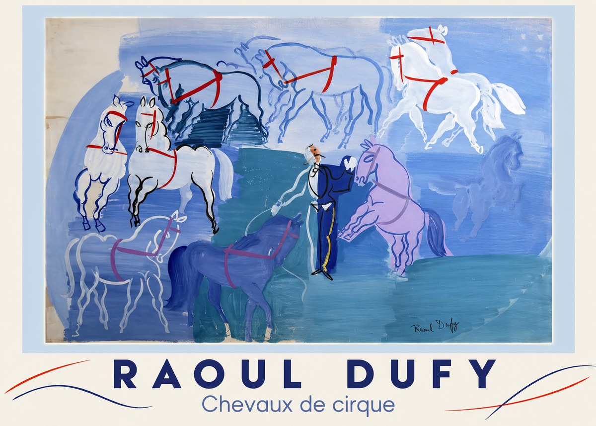 Raoul Dufy Chevaux De Cirque No3 - Affiche