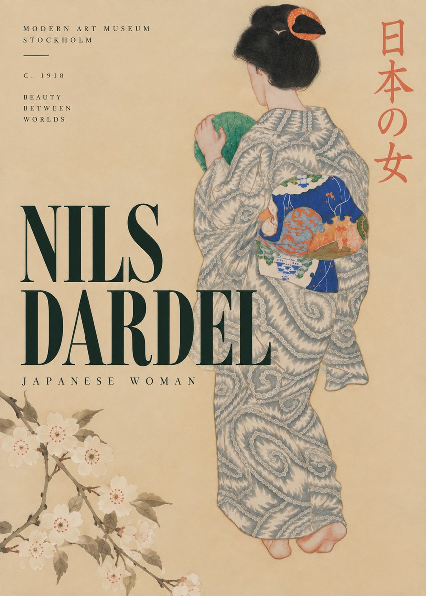 Nils Dardel Japanese Woman No4 - Affiche