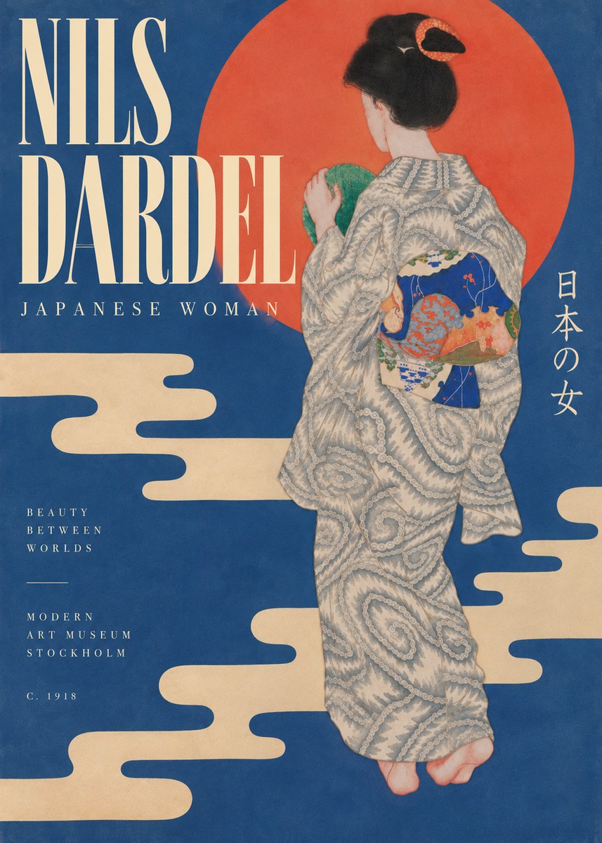 Nils Dardel Japanese Woman No5 - Affiche