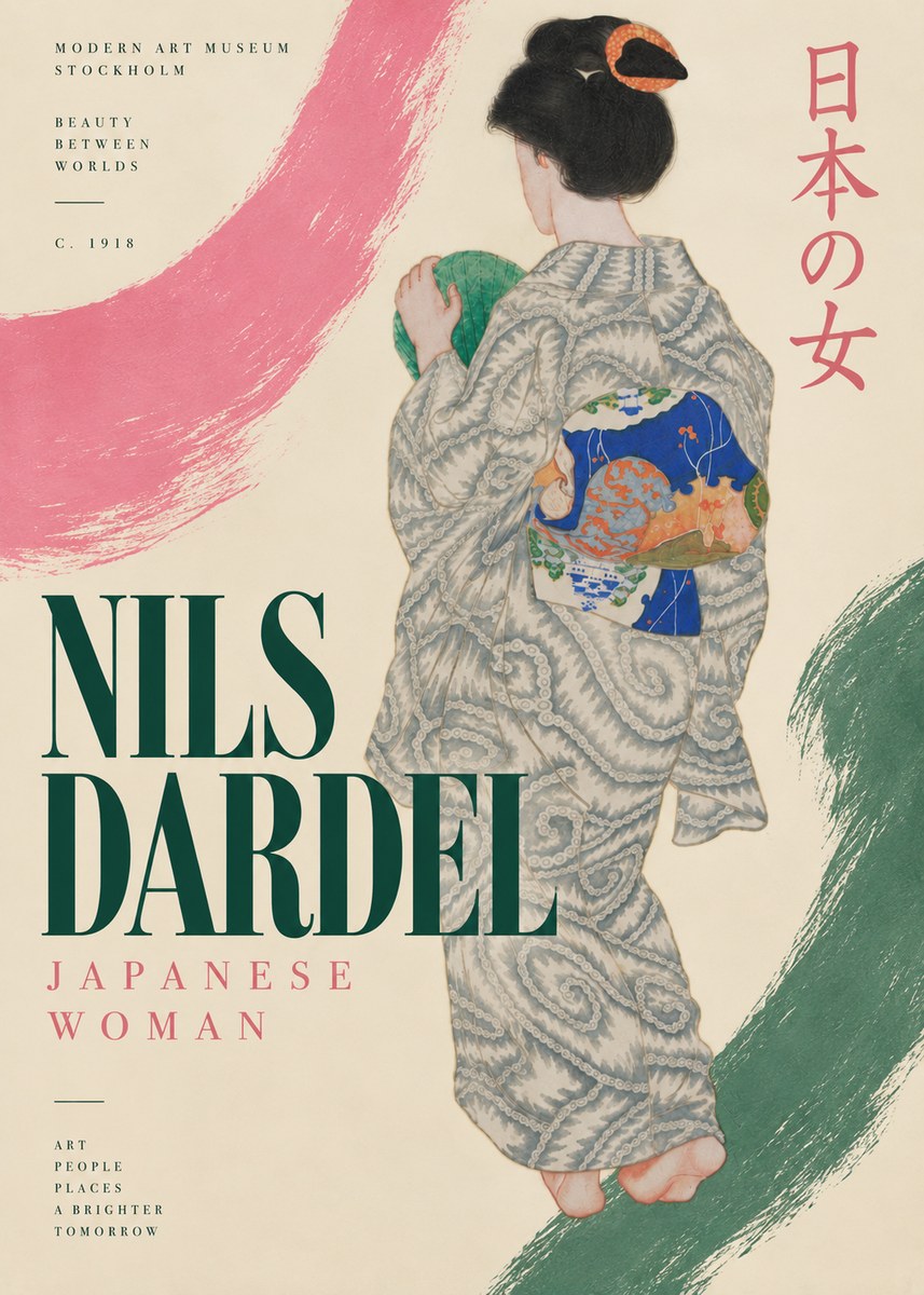 Nils Dardel Japanese Woman No6 - Affiche