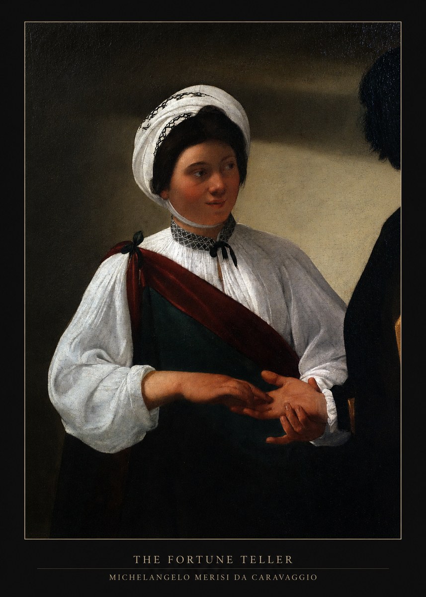 Michelangelo Merisi da Caravaggio The Fortune Teller IV No6 - Affiche