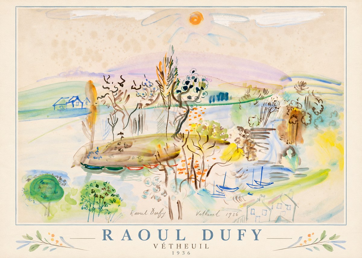 Raoul Dufy Vétheuil No1 - Affiche
