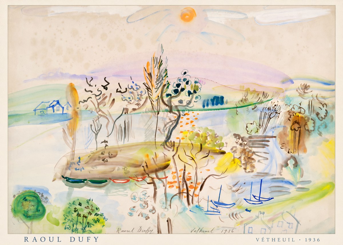 Raoul Dufy Vétheuil No4 - Affiche
