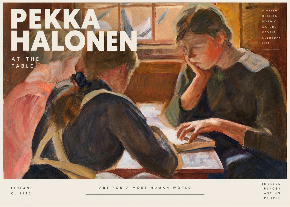 Pekka Halonen At the Table No4 - Affiche