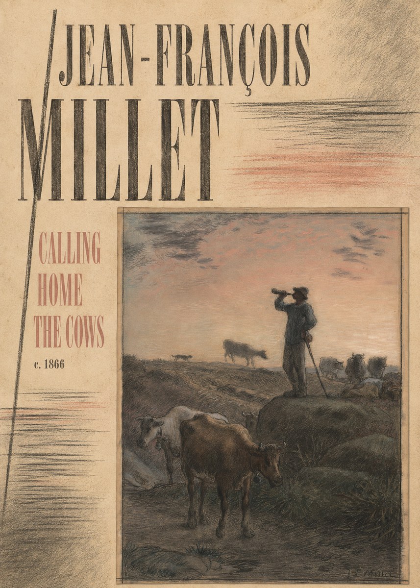 Jean-François Millet Calling Home the Cows No6 - Affiche