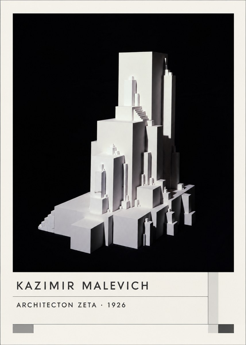Kazimir Malevich Architecton Zeta No1 - Affiche
