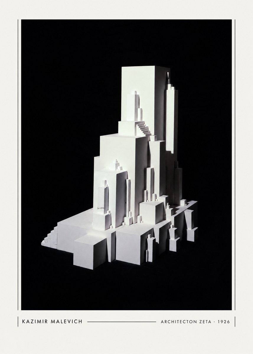 Kazimir Malevich Architecton Zeta No5 - Affiche
