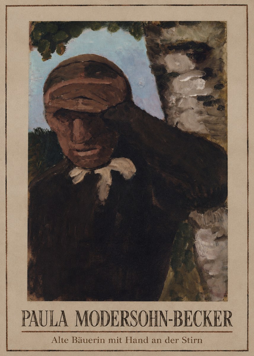 Paula Modersohn-Becker Alte Bäuerin Mit Hand an Der Stirn No1 - Affiche
