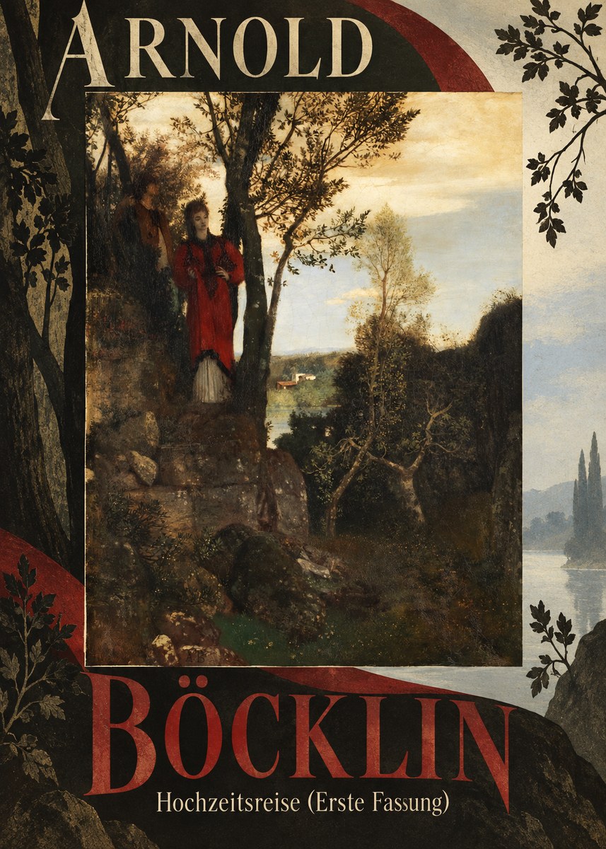 Arnold Böcklin Hochzeitsreise (Erste Fassung) No6 - Affiche