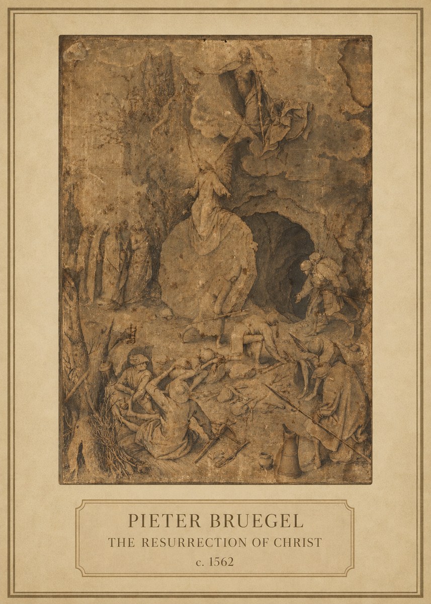 Pieter Bruegel The Resurrection of Christ No1 - Affiche