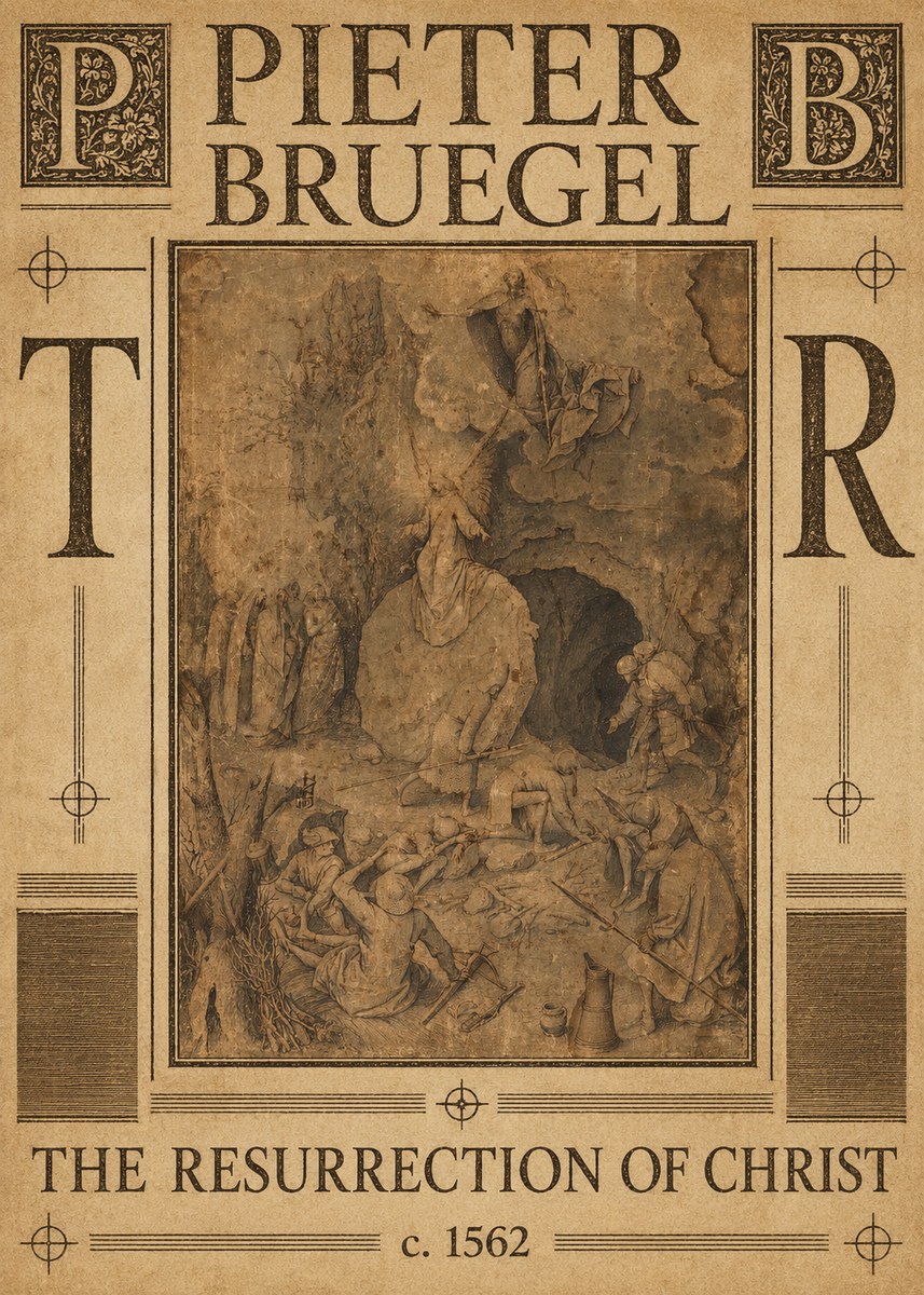 Pieter Bruegel The Resurrection of Christ No6 - Affiche